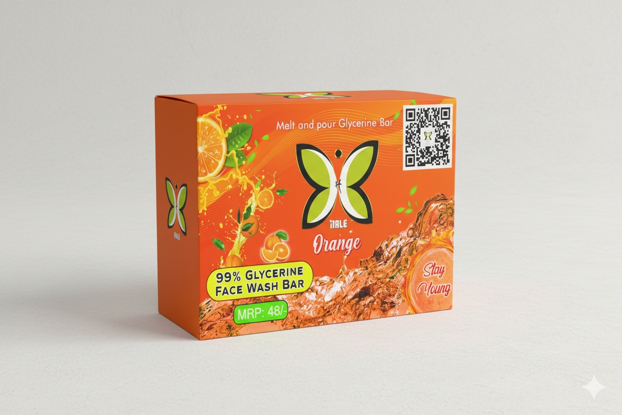 Orange face wash bar