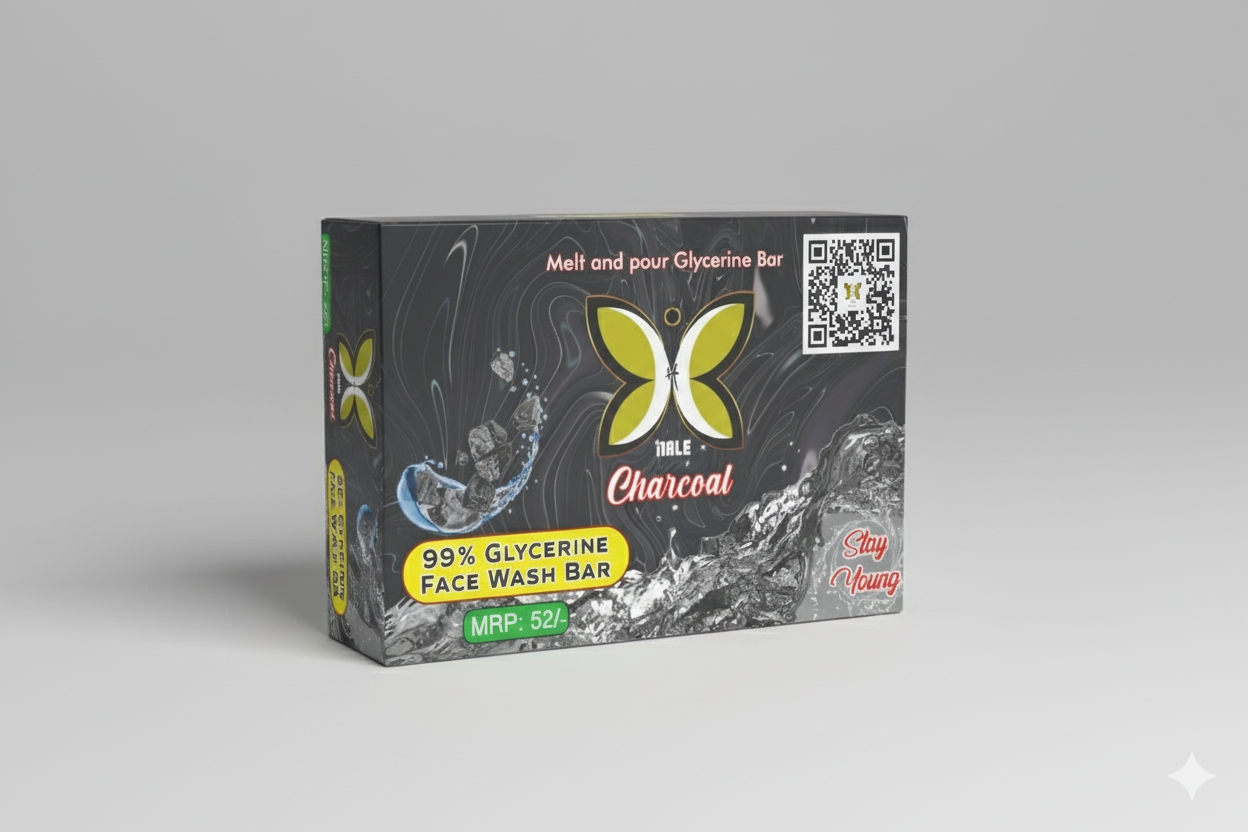 Activated charcoal facewash bar